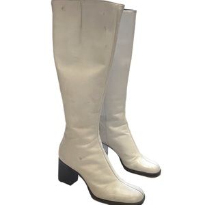 White gogo boots